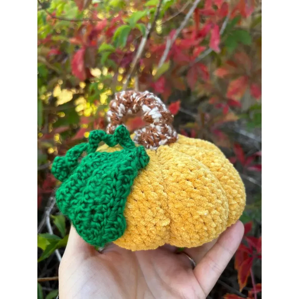 Set of 3 Handmade Pumpkin Plushie Throw Pillows, Cottagecore, Cozy Fall Accents